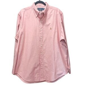 Ralph Lauren Red Classic Fit Long Sleeve Oxford Button Down Shirt Size XL